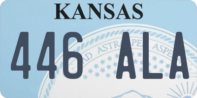 KS license plate 446ALA