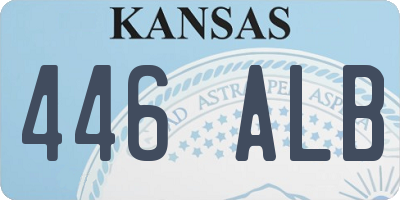 KS license plate 446ALB