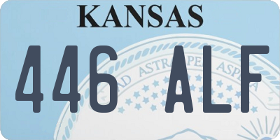 KS license plate 446ALF