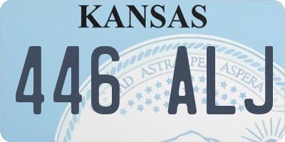 KS license plate 446ALJ