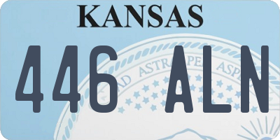 KS license plate 446ALN