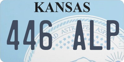 KS license plate 446ALP