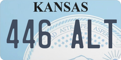 KS license plate 446ALT