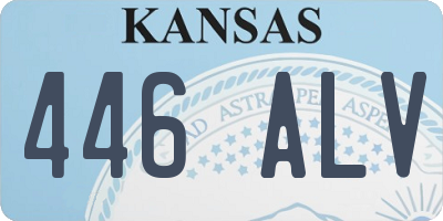 KS license plate 446ALV