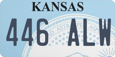 KS license plate 446ALW