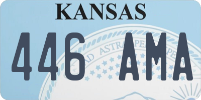 KS license plate 446AMA