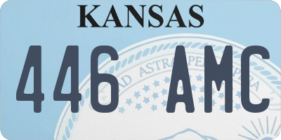 KS license plate 446AMC