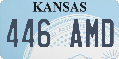KS license plate 446AMD