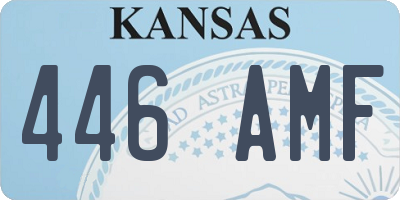 KS license plate 446AMF