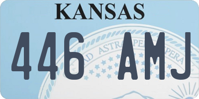 KS license plate 446AMJ