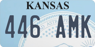 KS license plate 446AMK
