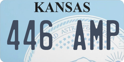 KS license plate 446AMP