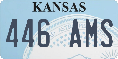 KS license plate 446AMS