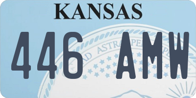 KS license plate 446AMW