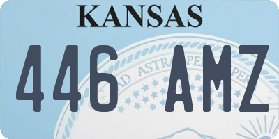 KS license plate 446AMZ