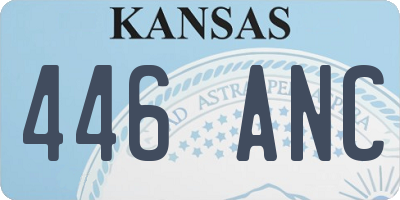 KS license plate 446ANC