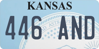 KS license plate 446AND