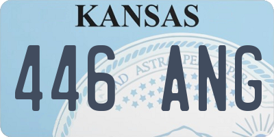 KS license plate 446ANG