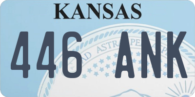KS license plate 446ANK