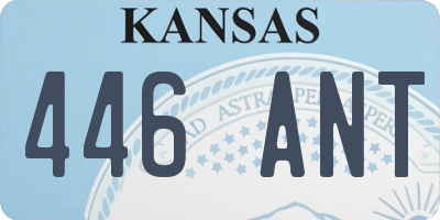 KS license plate 446ANT
