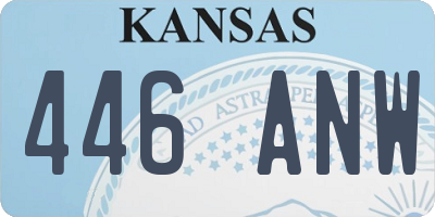 KS license plate 446ANW