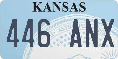 KS license plate 446ANX
