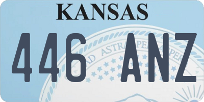 KS license plate 446ANZ
