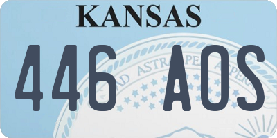 KS license plate 446AOS