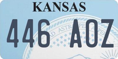 KS license plate 446AOZ