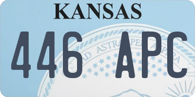 KS license plate 446APC