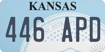 KS license plate 446APD