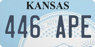 KS license plate 446APE