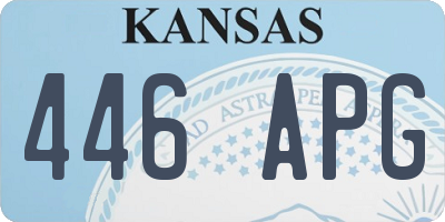 KS license plate 446APG
