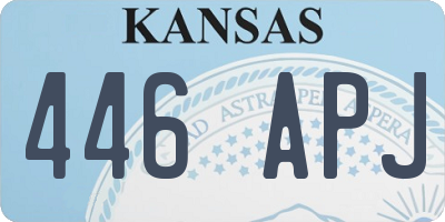 KS license plate 446APJ