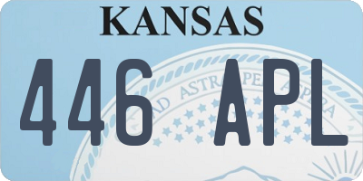 KS license plate 446APL