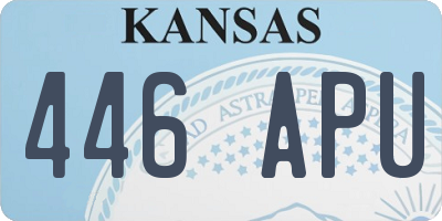 KS license plate 446APU