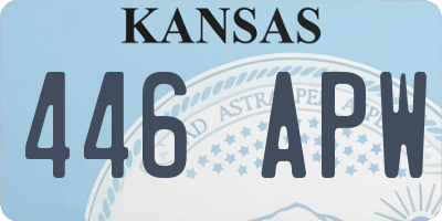 KS license plate 446APW