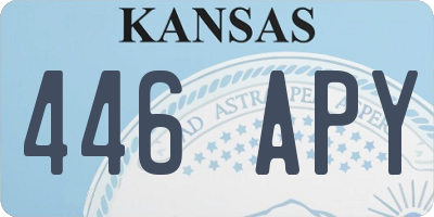KS license plate 446APY