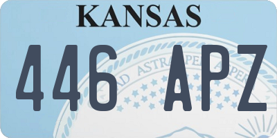 KS license plate 446APZ