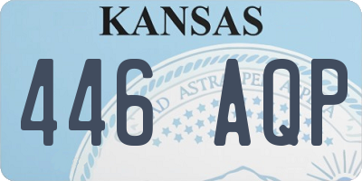 KS license plate 446AQP