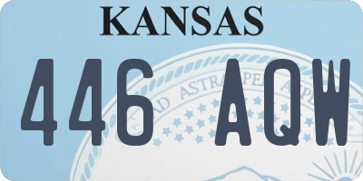 KS license plate 446AQW
