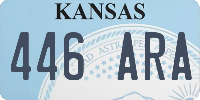 KS license plate 446ARA
