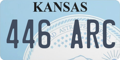 KS license plate 446ARC