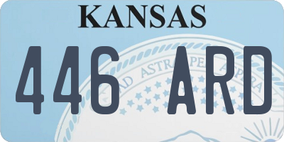 KS license plate 446ARD