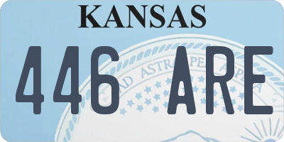 KS license plate 446ARE