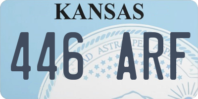 KS license plate 446ARF