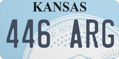 KS license plate 446ARG