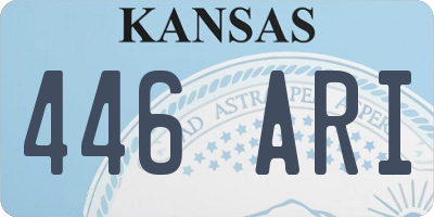 KS license plate 446ARI