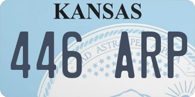 KS license plate 446ARP