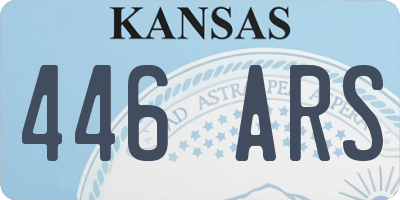 KS license plate 446ARS